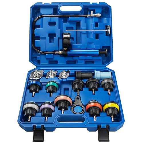 VTG VOGTEN 18PCS Coolant Pressure Tester Kit,Radiator Pump Pressure Tester