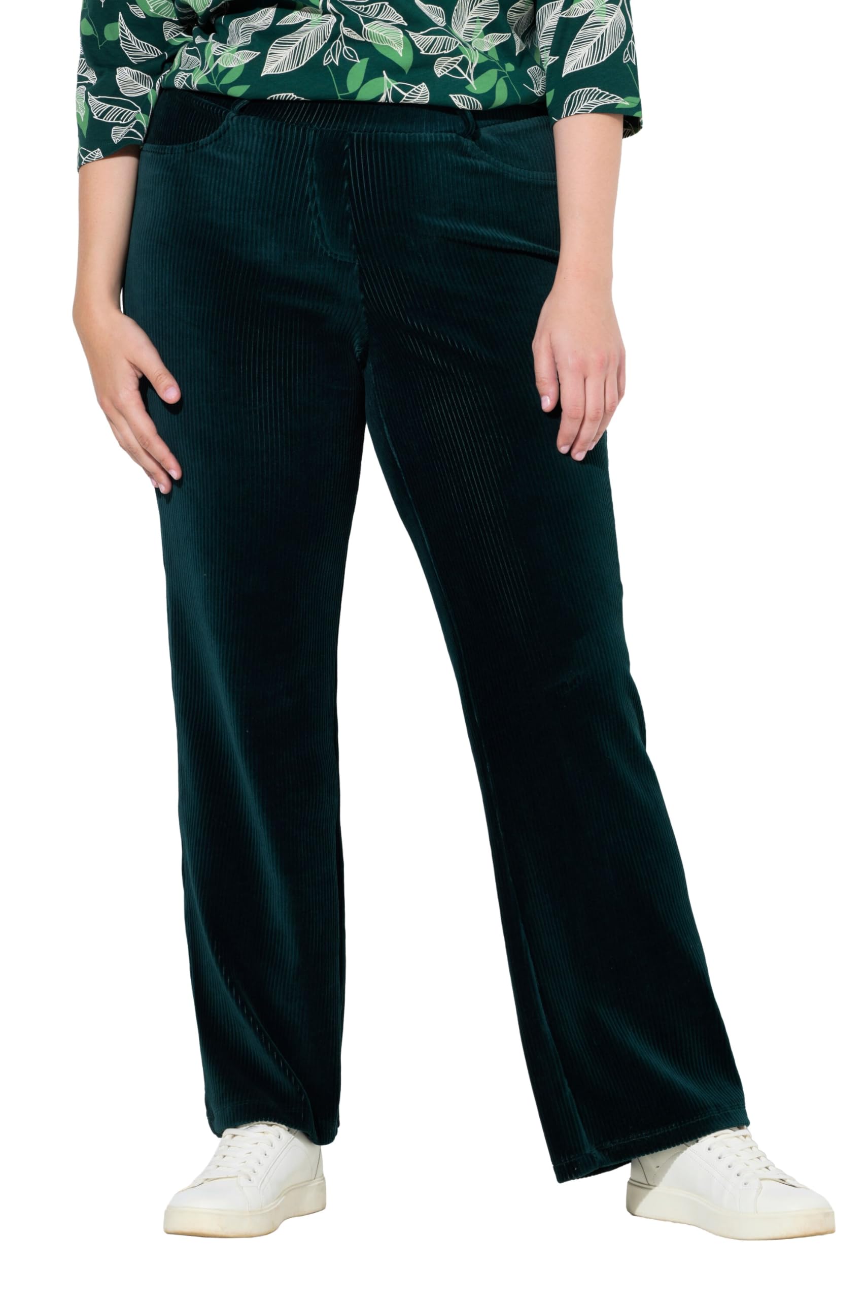 Ulla Popken Damen große Größen Übergrößen Plus Size Cord-Schlupfhose Mary, Elastikbund, Biobaumwolle 847309