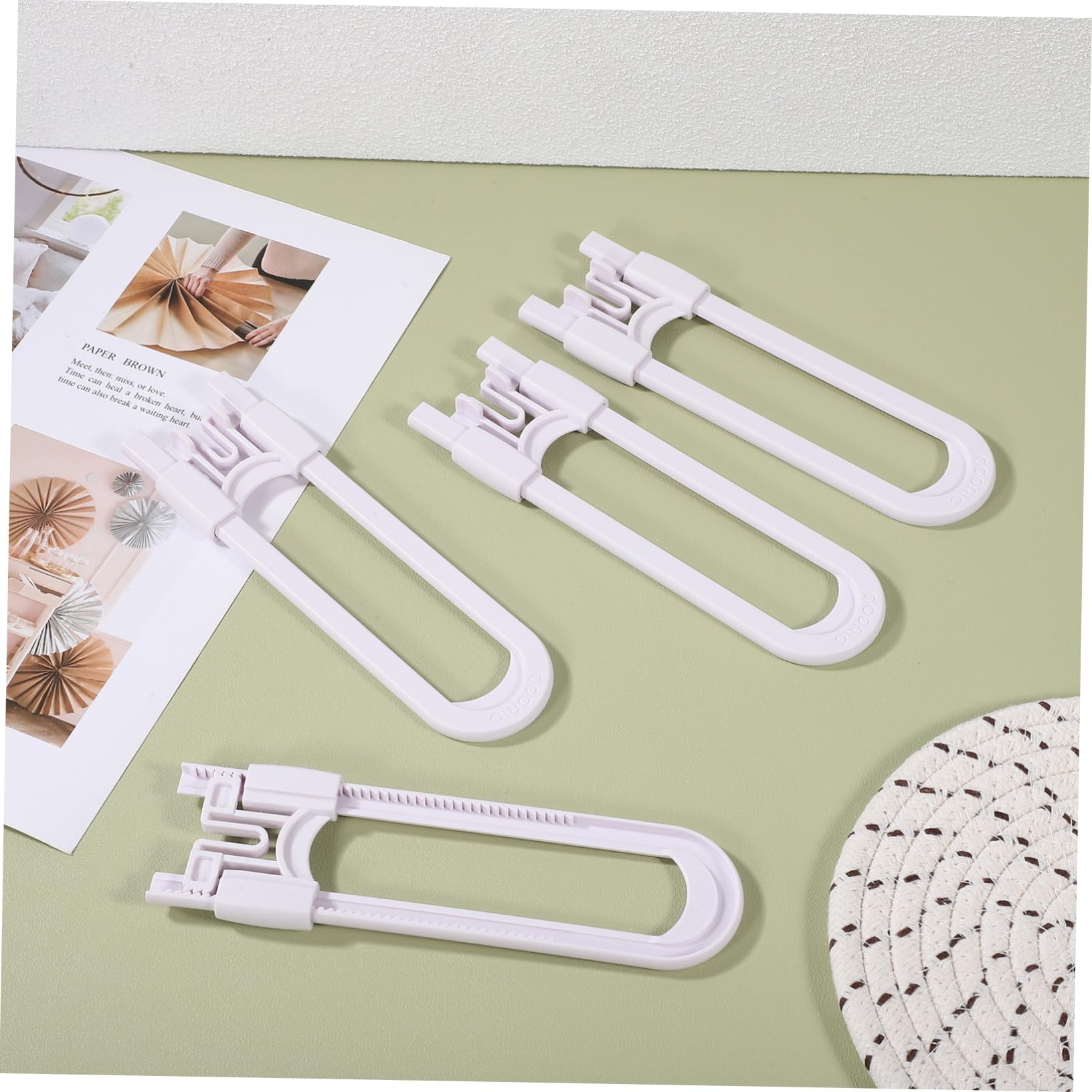 minkissy 15stücke Schrankriegel mit Kindersicherung aus Abs-material Verstellbar Werkzeuglose Montage für Schränke und Geeignet für Junge Mädchen und Kleinkinder