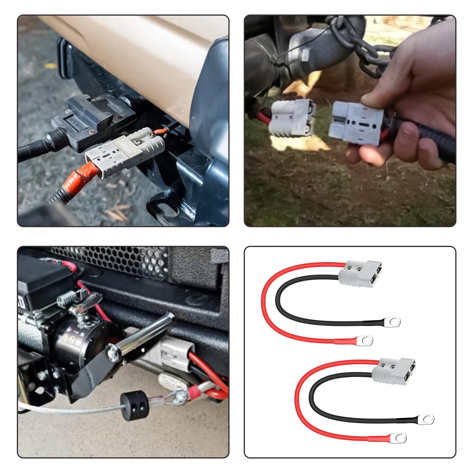 Connettore Batteria Anderson 50A 600V Con Cavo 10AWG - Sgancio Rapido Per Veicoli Elettrici, Pannelli Solari, Carrelli Elevatori