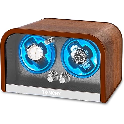 Automatic Watch Winder for 2 Watches – 4 Rotation Modes, Compatible with Famous Watches Such as Rolex, Taghaoya, Casio AK, Breitling, etc