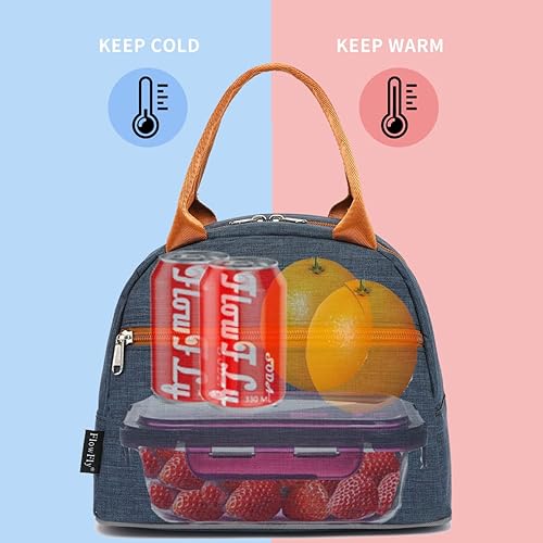 Miniatura 9 de FlowFly Bolsa de almuerzo, organizador de almuerzo, soporte para almuerzo, bolsa térmica para almuerzo, bolsa térmica para mujereshombres, leopardo