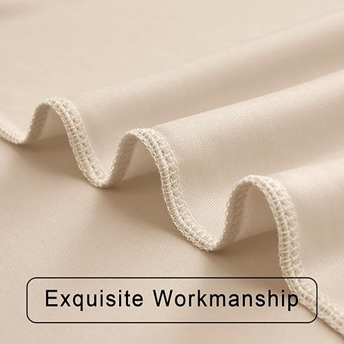 Miniatura 3 de Cortinas de fondo beige de 10 x 10 pies, sin arrugas, cortinas de fondo de poliéster beige para decoración de fiesta