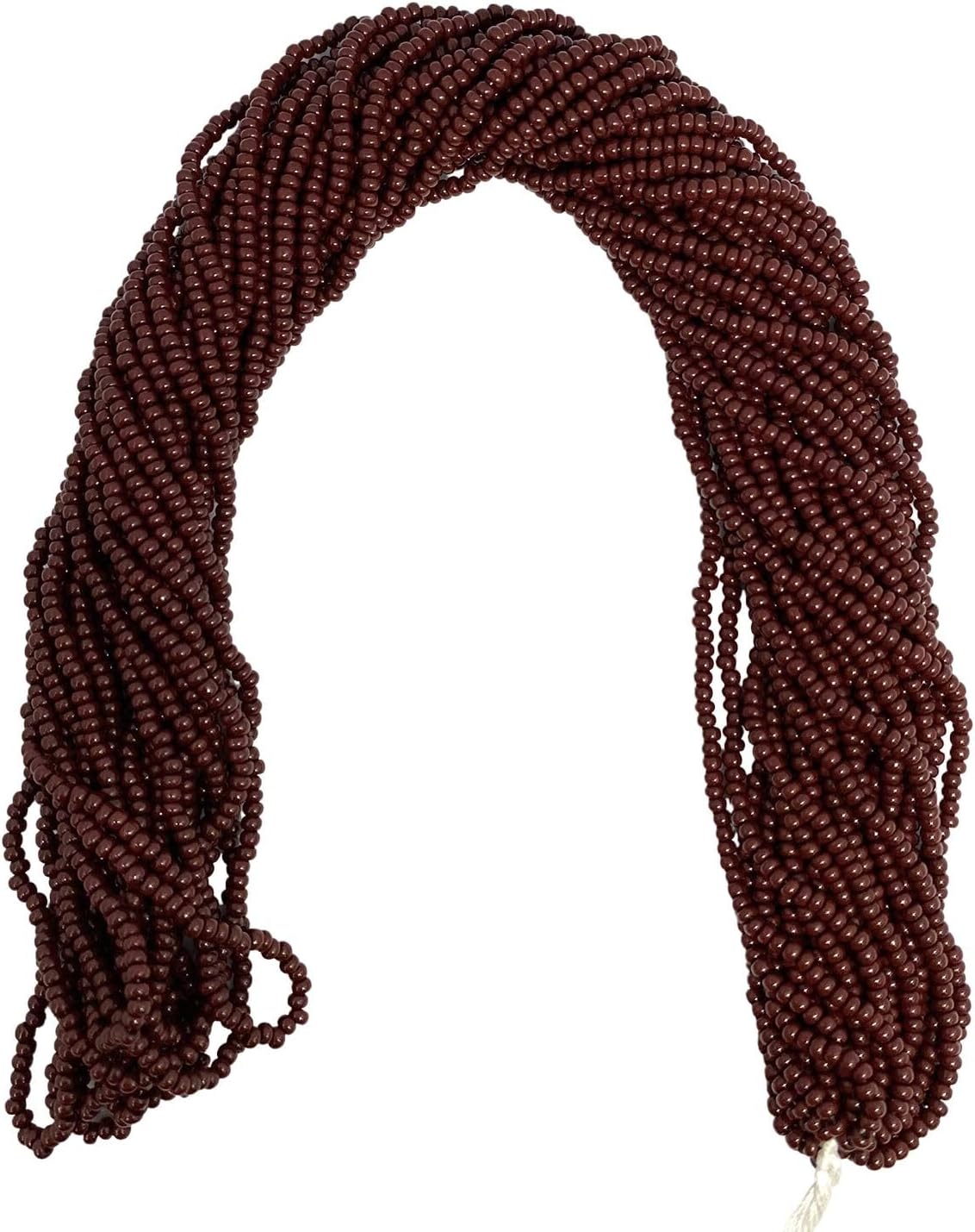 Czech 11/0 Glass Seed Beads - 12 String Hanks, Brown Color (Brown)