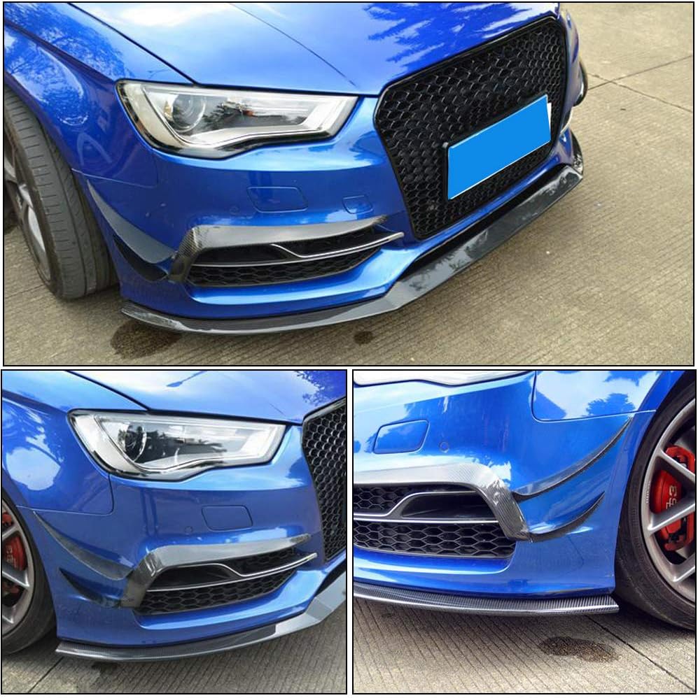 Front Bumper Vent fits Audi A3 Sline S3 Sedan &Convertiable 2014 2015 2016 Customized Air Fender Spoiler Protector Winglets Splitter Cover Trims
