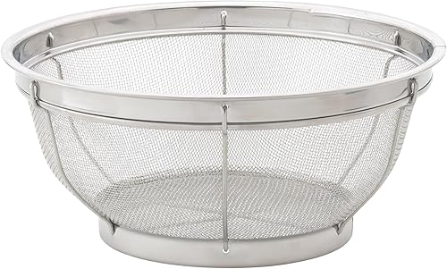 HIC Kitchen Colador de malla reforzada, acero inoxidable 188, 11.5 pulgadas