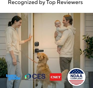 ULTRALOQ Bolt Mission UWB Smart Lock,Matter Over Thread,Approach to Unlock | Keyless Deadbolt with UWB, NFC, App, Code, Works with Apple Home, Alexa, Google, SmartThings, Home Assistant, BHMA Certified