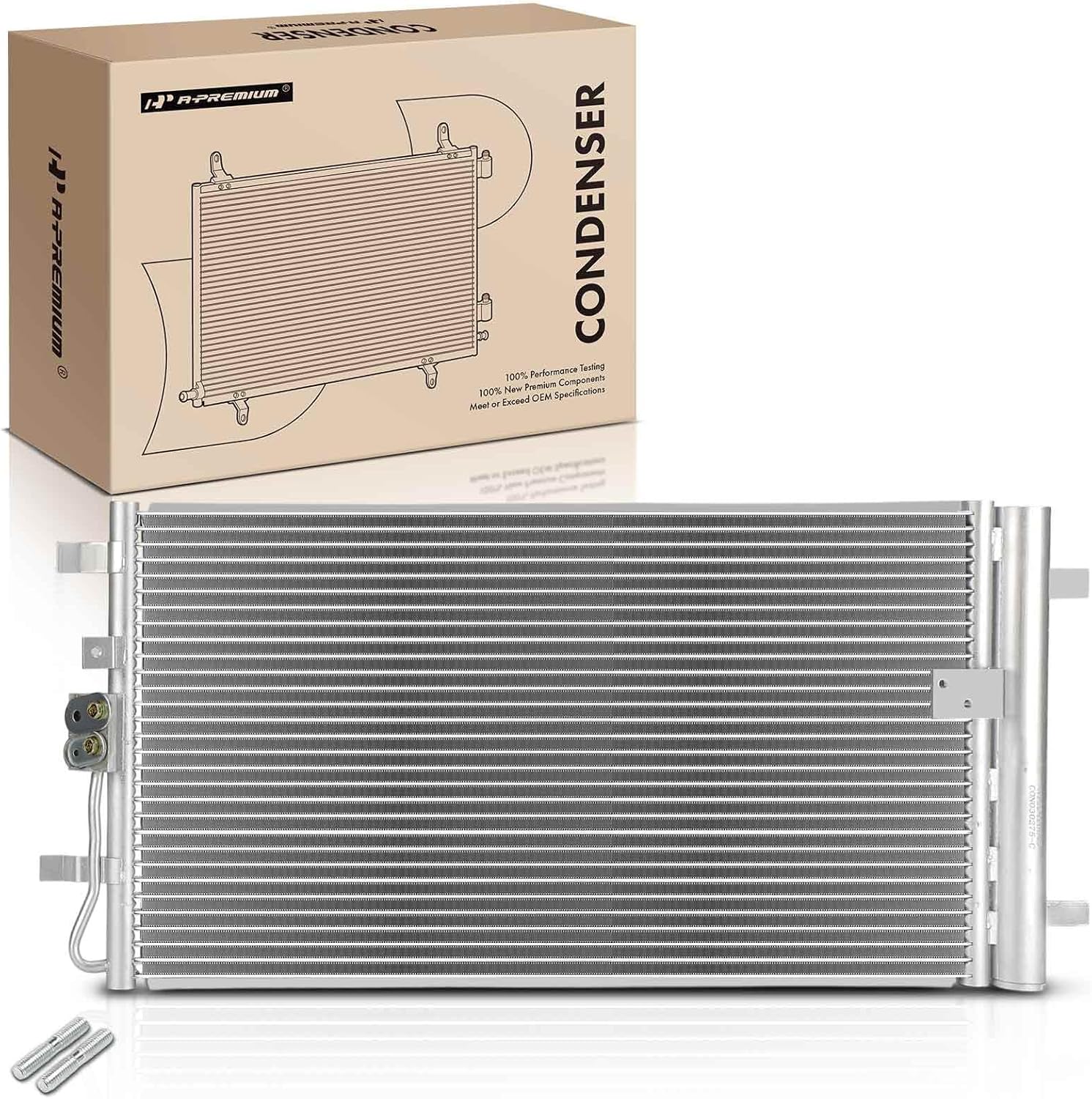 A-Premium Air Conditioning A/C Condenser Compatible with Hyundai Kona 2023-2024, 1.6L
