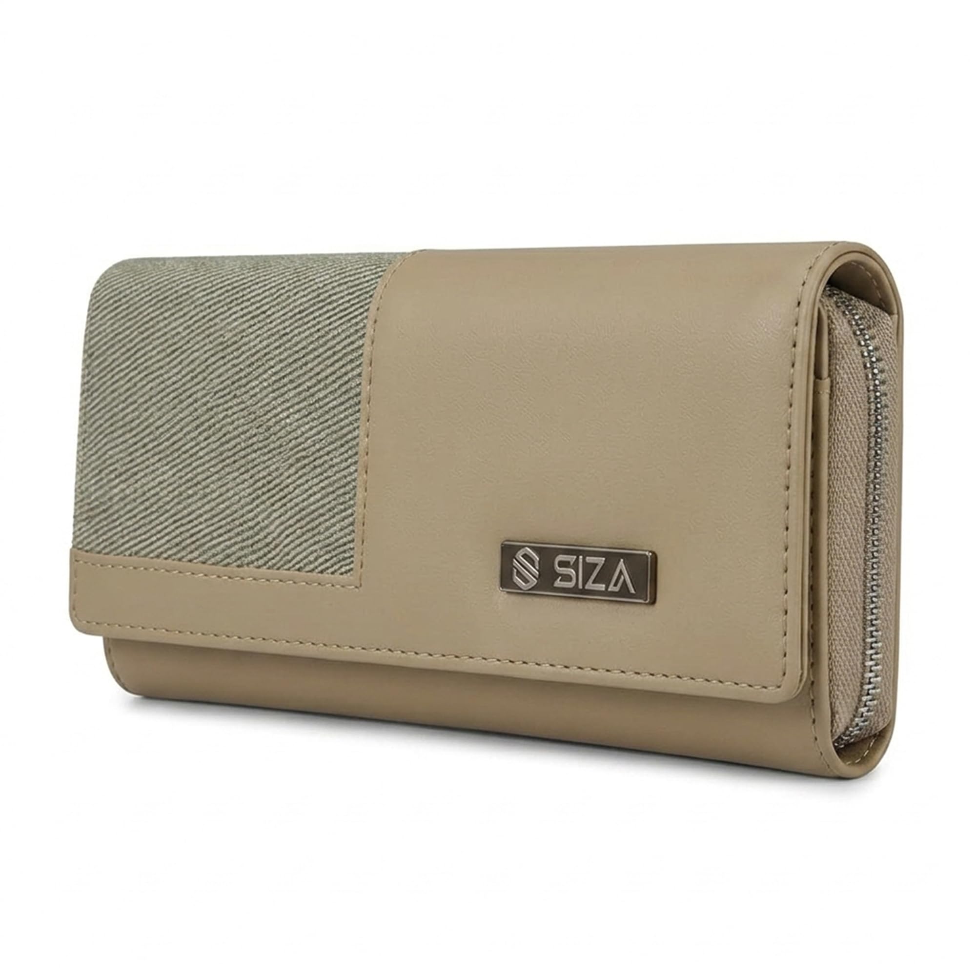 Women’s Long Wallet | Premium PU Leather Clutch with Multiple Card Slots, Cash, Coin Holder, Zipper Pocket & Trifold Design | Stylish Ladies Purse for Daily Use, Travel & Gifting (Sandy Khaki)-image-30
