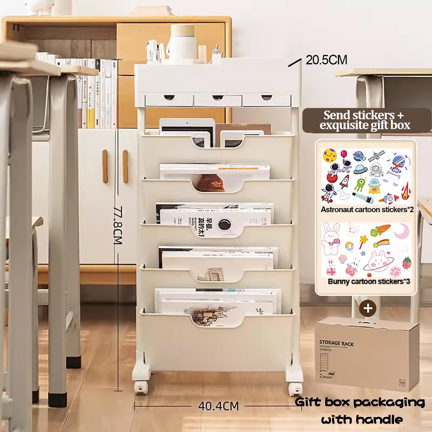 Libreria Piccolo Scaffale Per Libri, Carrello Portaoggetti