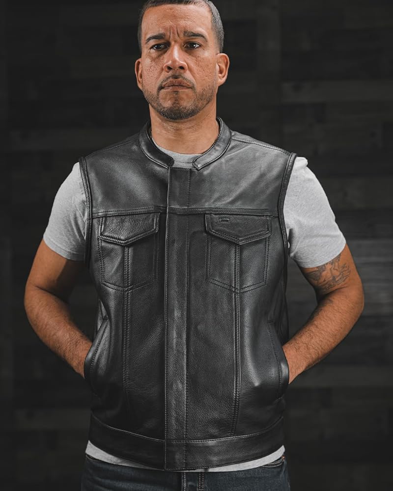 Amazon.com: First Mfg Co Blaster Men's Leather Motorcycle