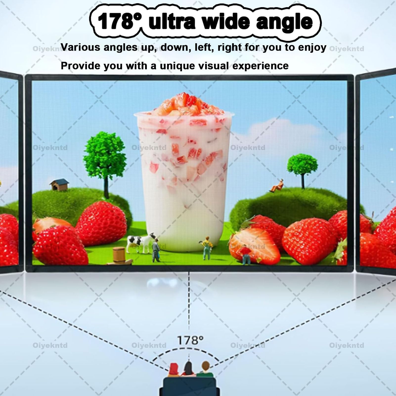 Digitaler Kiosk-Videoplayer für kommerzielle Werbung, geeignet für Restaurants, Bubble-Tea-Läden und Einzelhandel; Werbe-Mediaplayer, Digital Signage-Display, intelligenter Split-Screen 32in