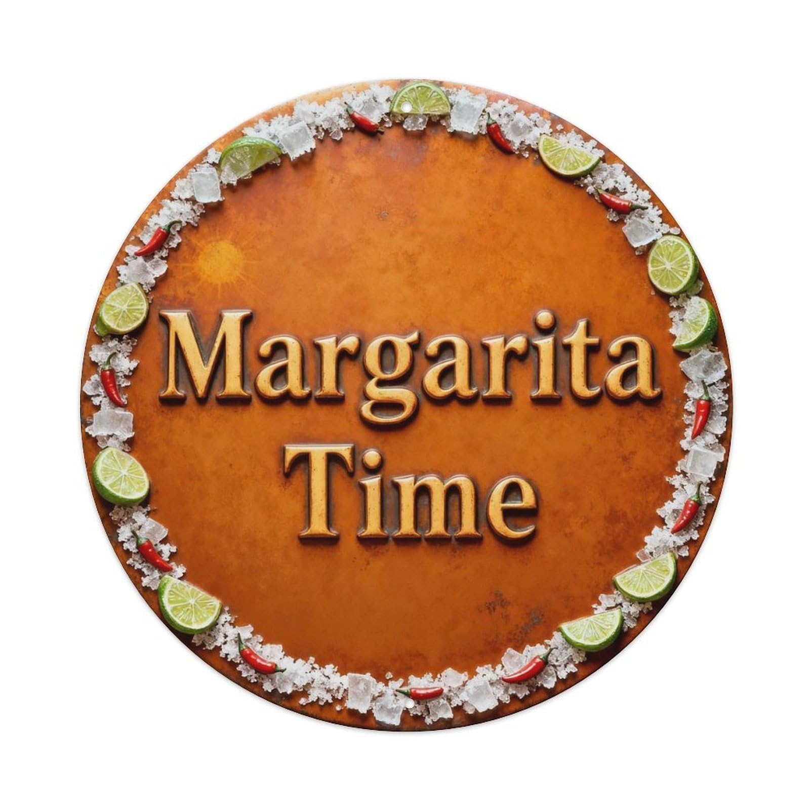 Margarita Time Metal Tin Sign Plaque