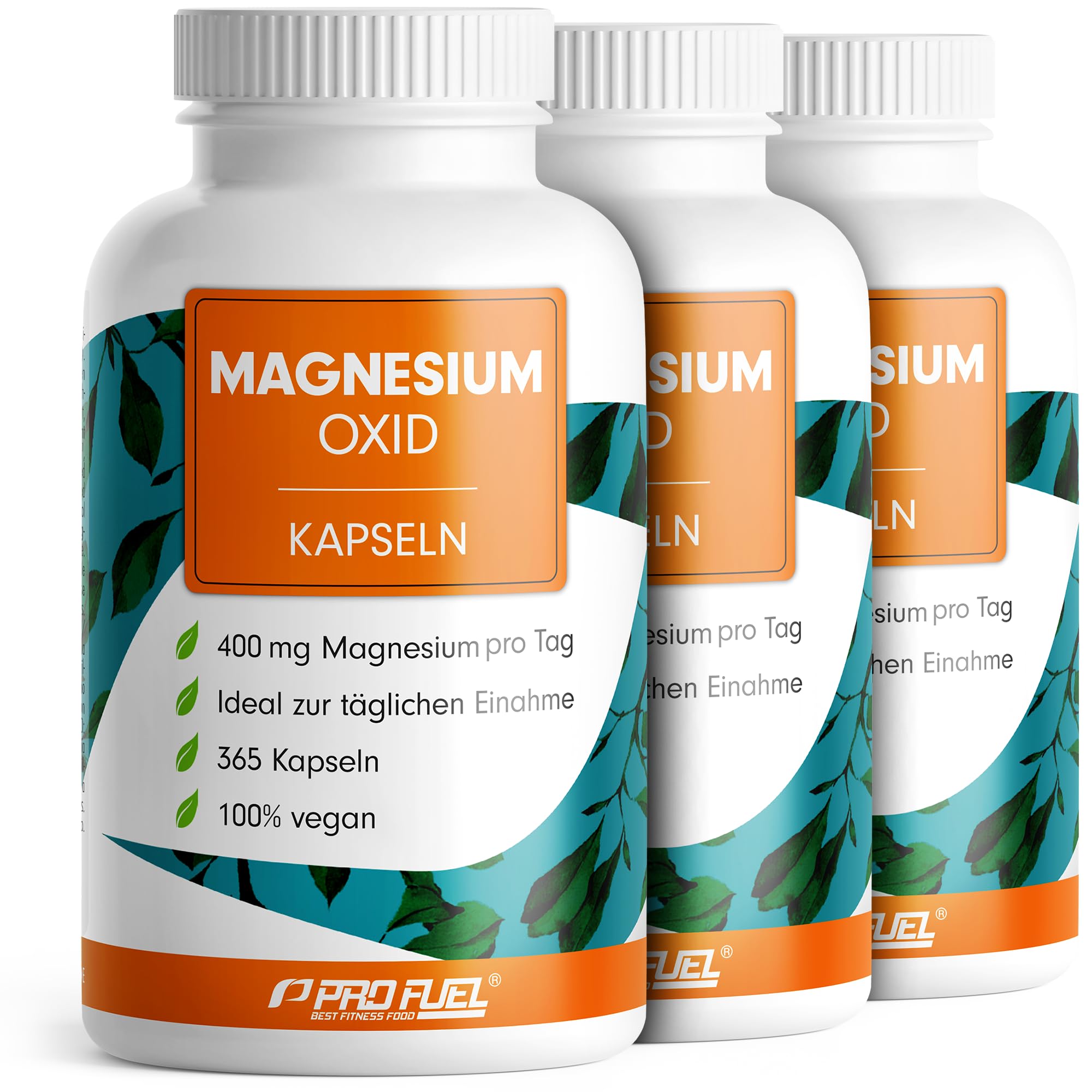 Magnesium Kapseln 1095x - 668mg Magnesiumoxid, davon 400mg Magnesium pro Kapsel - sehr hoher Magnesiumgehalt (60%) - Laborgeprüft mit Zertifikat - 100% vegan - 3x365 Magnesiumkapseln
