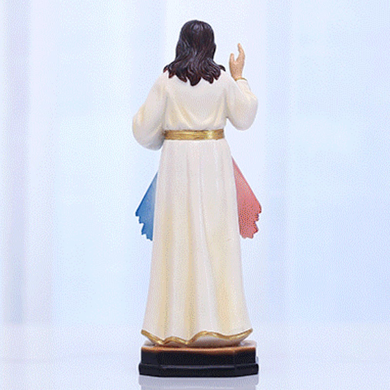 Figurki Jezusa - Święte klasyczne religijne przedmioty kolekcjonerskie 3D do domu i biura | Materiał żywiczny ze szczegółową cechą rzeźby, figurki Jezusa na biurko o eleganckim wzornictwie na wakacje
