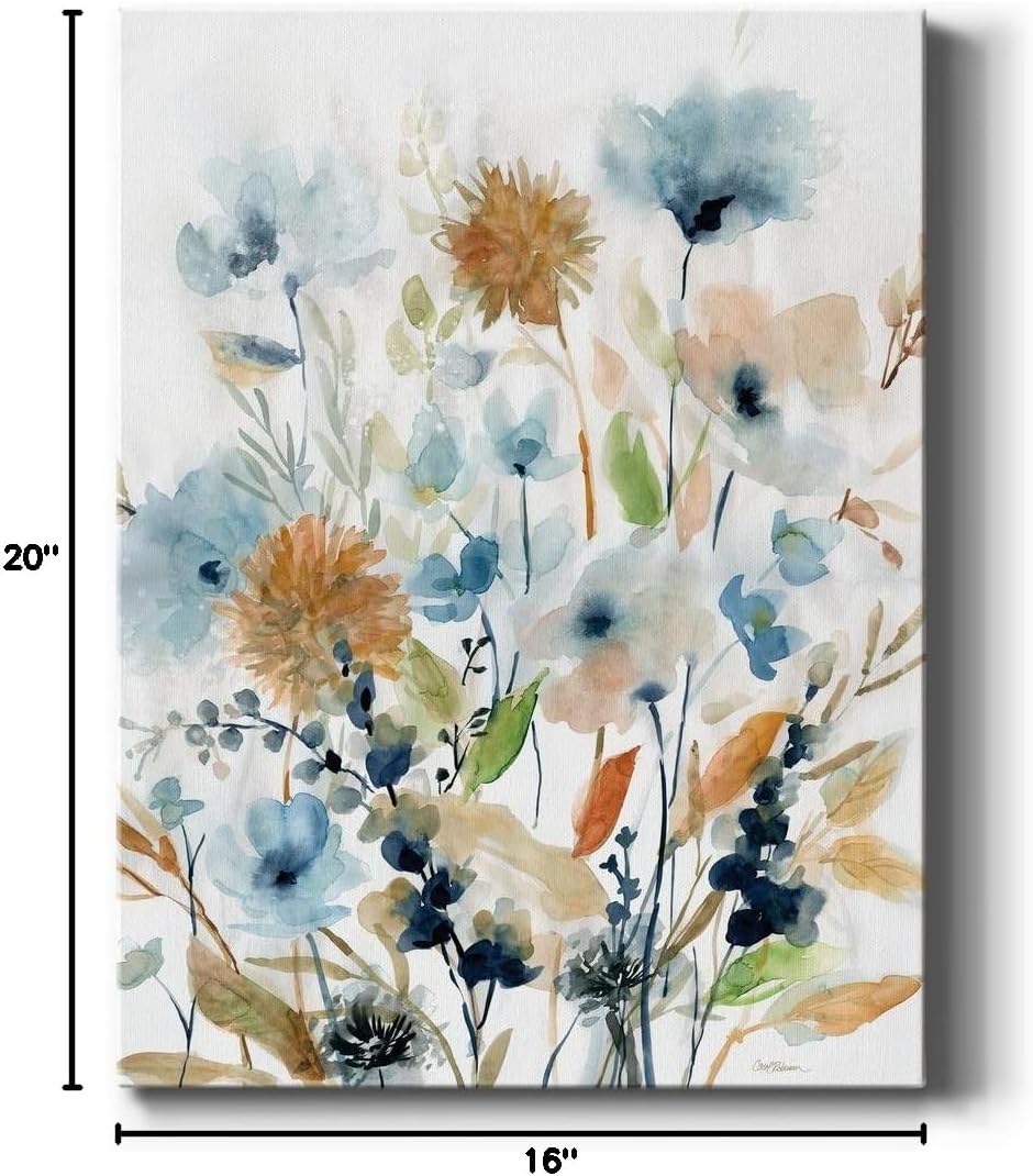 Renditions Gallery Canvas Floral Wall Art Modern Decorations Paintings Colorful Mix Flowers in Holland Spring Glam Nature Abstract Hanging Artwork Prints for Bedroom Office Kitchen - 16"X20" - LT42