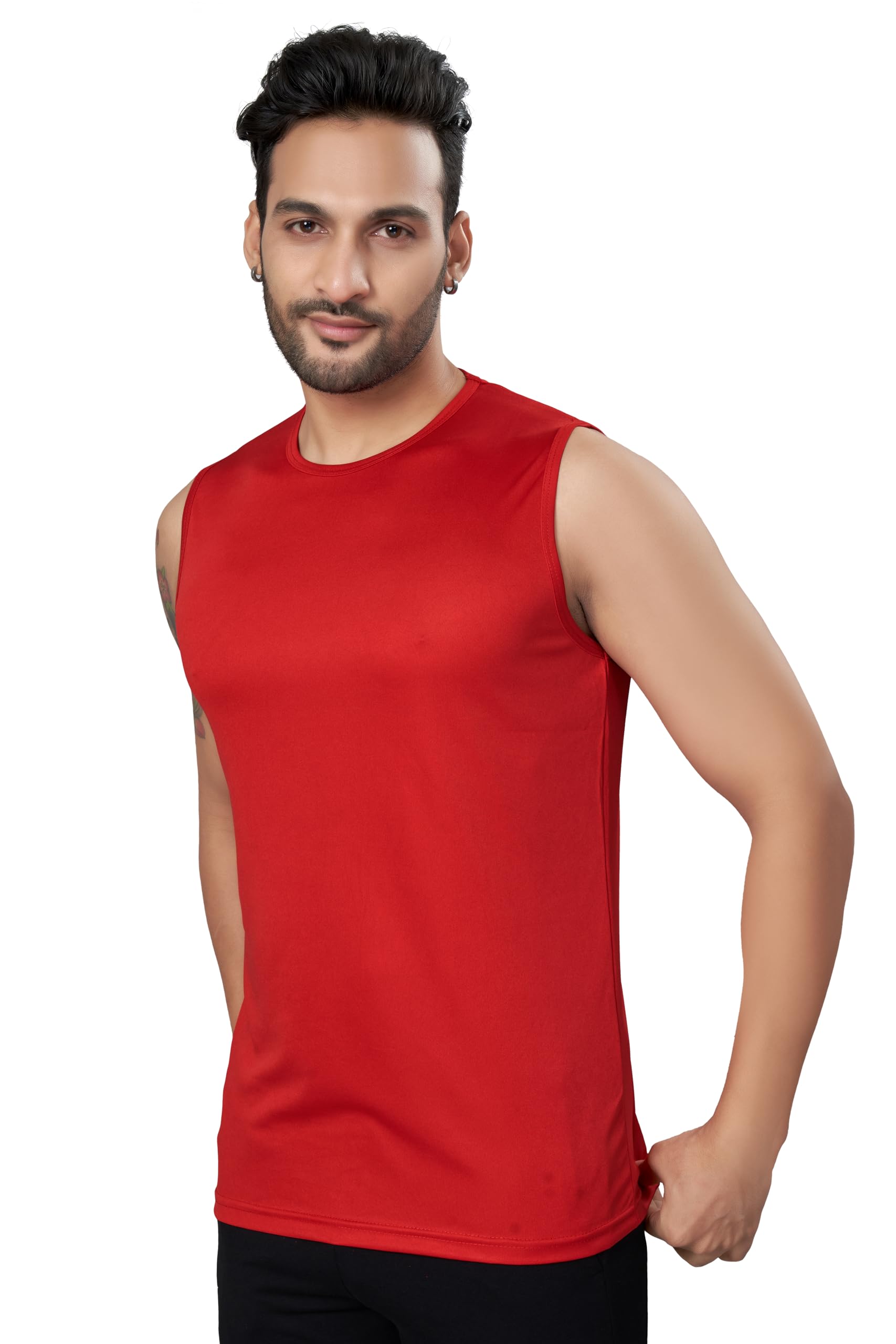 dorzo Men's Polyester Army Print | Round Neck Sando Vest-picture-15