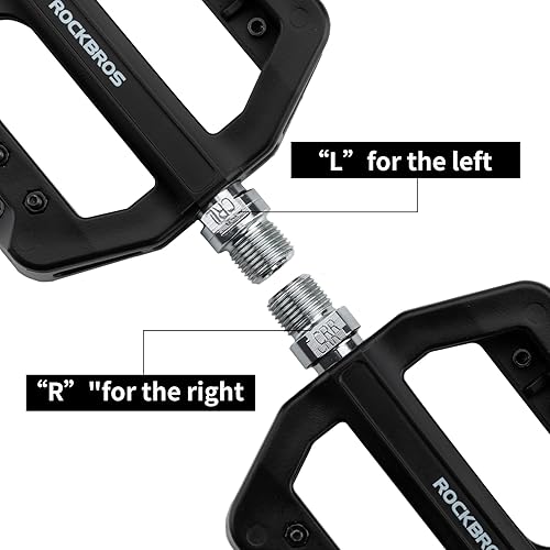 Miniatura 3 de ROCKBROS Pedal de bicicleta de montaña de fibra de nailon antideslizante de 916 pulgadas, pedales planos para bicicleta de montaña BMX MTB