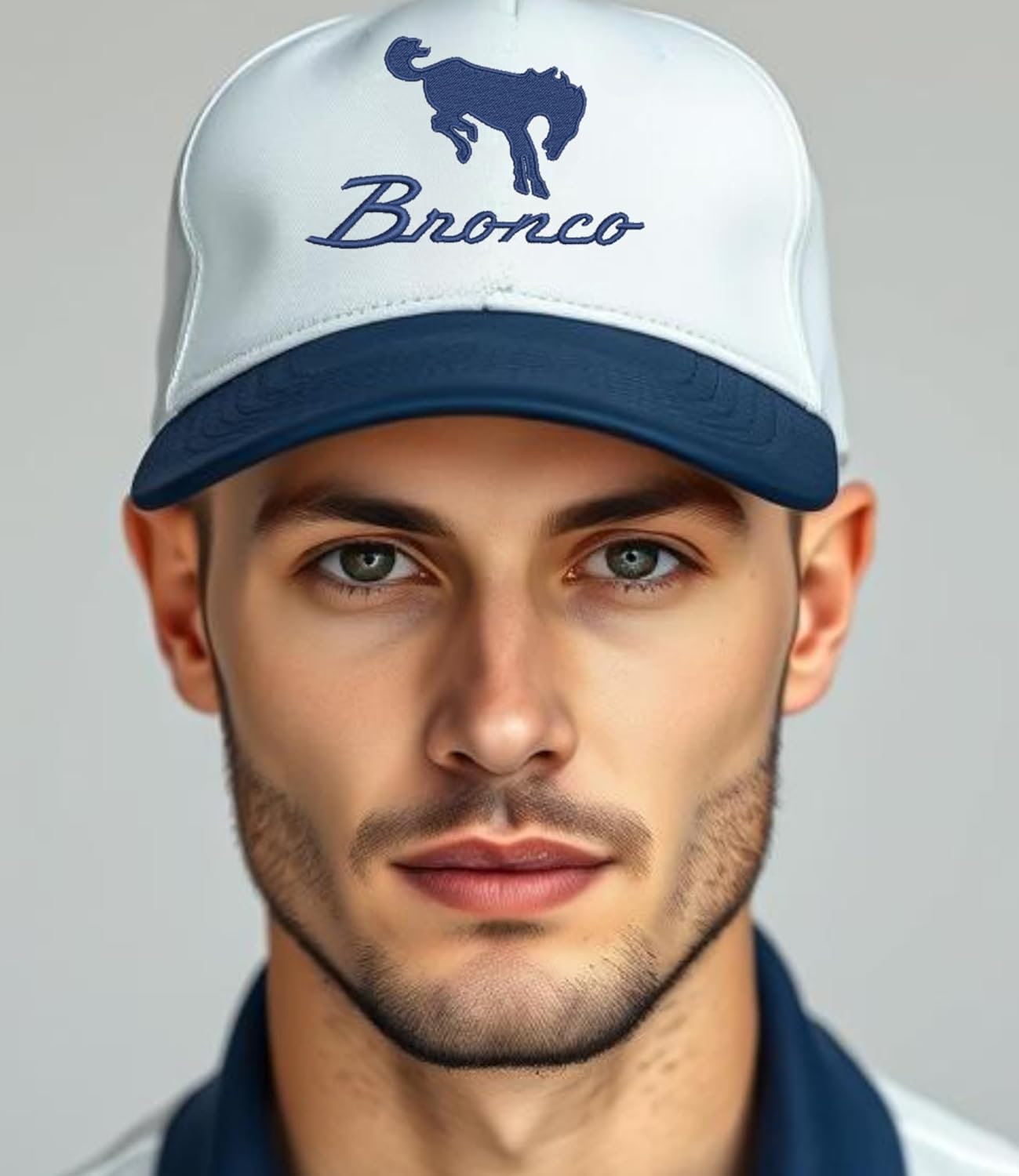 Bronco Embroidered 2 Tone Hat - Image 2