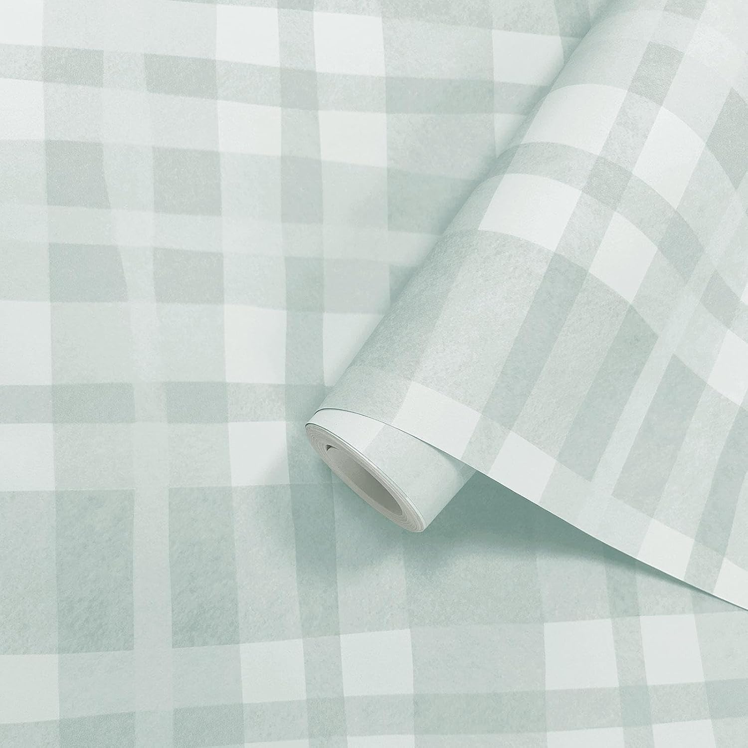 Ivy Plaid Fun and Playful, Chequed Design Wallpaper Perfect for Children's Bedrooms Nurseries Playrooms Sky Blue Holden 14001