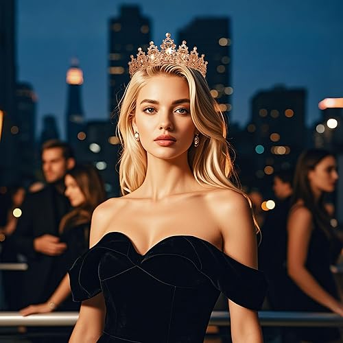 Miniatura 208 de Kamirola - Corona de reina y tiaras corona de princesa para mujeres y niñas, diademas de cristal para novia, princesa para bodas y fiestas (01)
