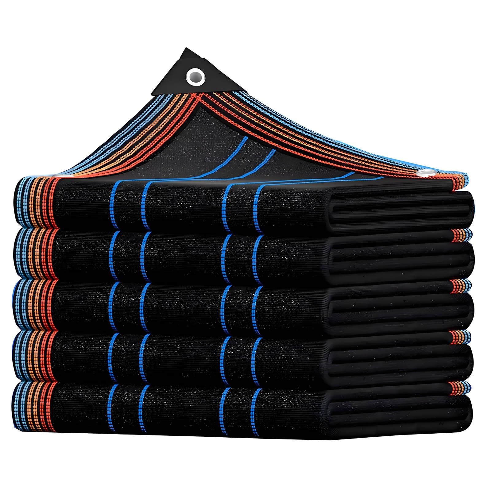Filet d'ombrage jardin noir 2x3m avec oeillets pour toile ombrage terrasse
