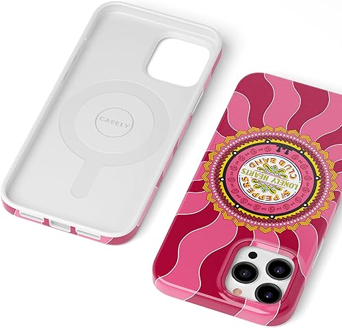 Miniatura 4 de Casely Funda para iPhone 13 Pro Max  Beatles  Lonely Hearts Club  SGT. Pepper's  Funda clásica compatible con MagSafe