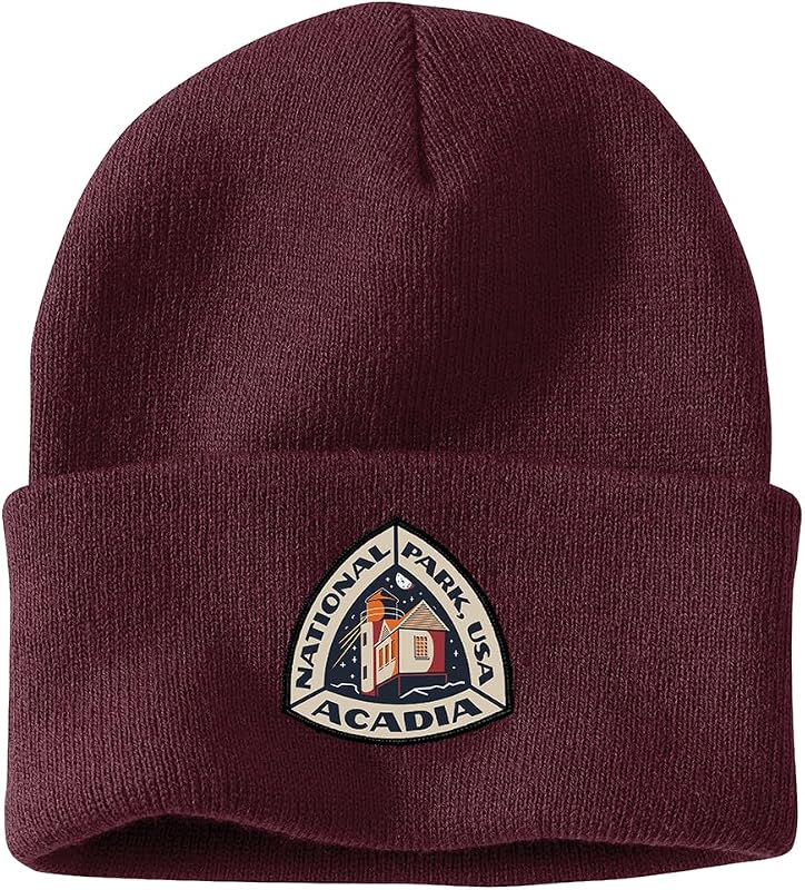 Men's 106351 Knit Cuffed Acadia National Park Patch Beanie