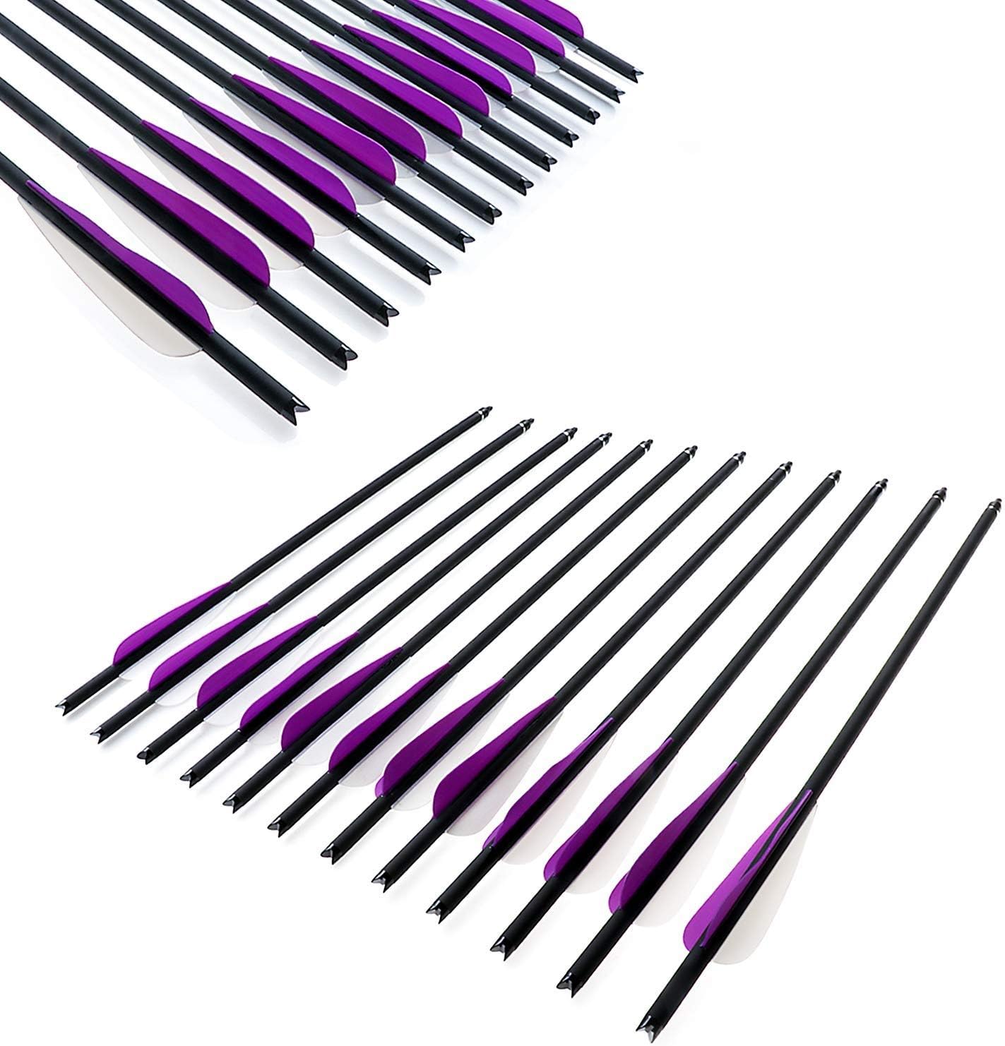 JY-Sports Crossbow Bolts Outdoor Shooting Arrows 20''Archery Hunting Arrow Replaceable Tips 12Pcs/Box : Sports & Outdoors