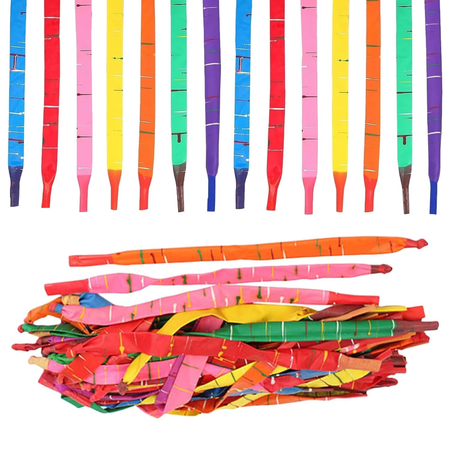 50 Pcs Multi-color Rocket Balloons,Funny Flying Rocket Long Balloons