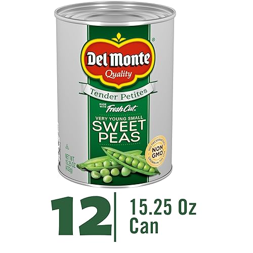 Miniatura 2 de Del Monte Tender Petites Very Young - Guisantes dulces pequeños (paquete de 12) lata de 15.25 onzas