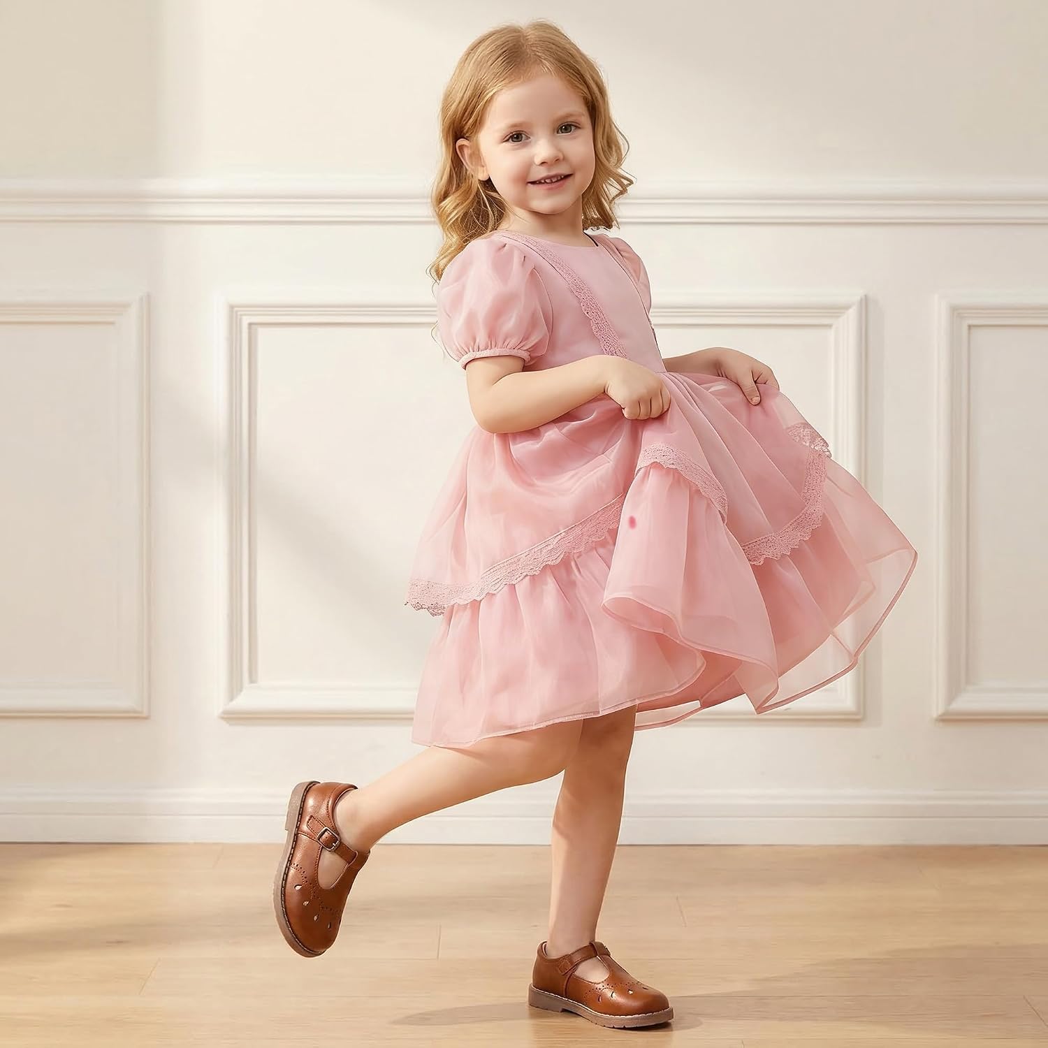 shoeslocker Toddler Girl Mary Jane Dress Shoes - Ballet Flats for Easter Party School Shoes