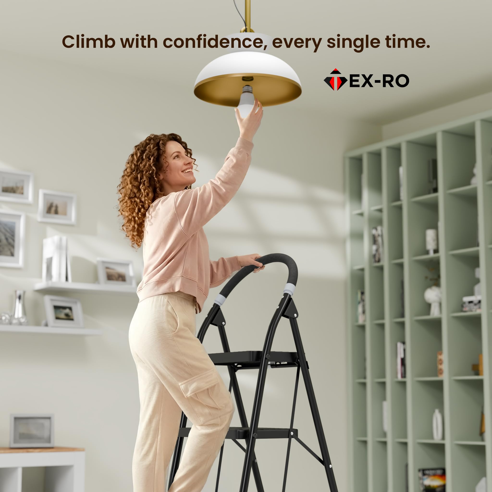 TEX-RO Foldable Ladder - Heavy Duty & Safe -9