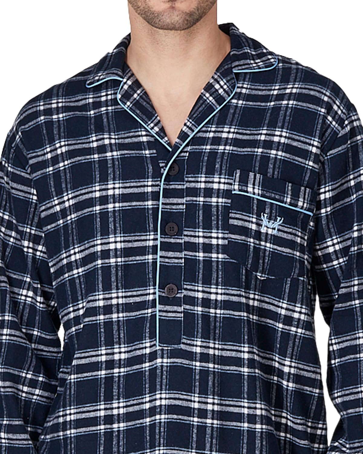 Haigman Mens brossé 100% Coton 7394 Nightshirt