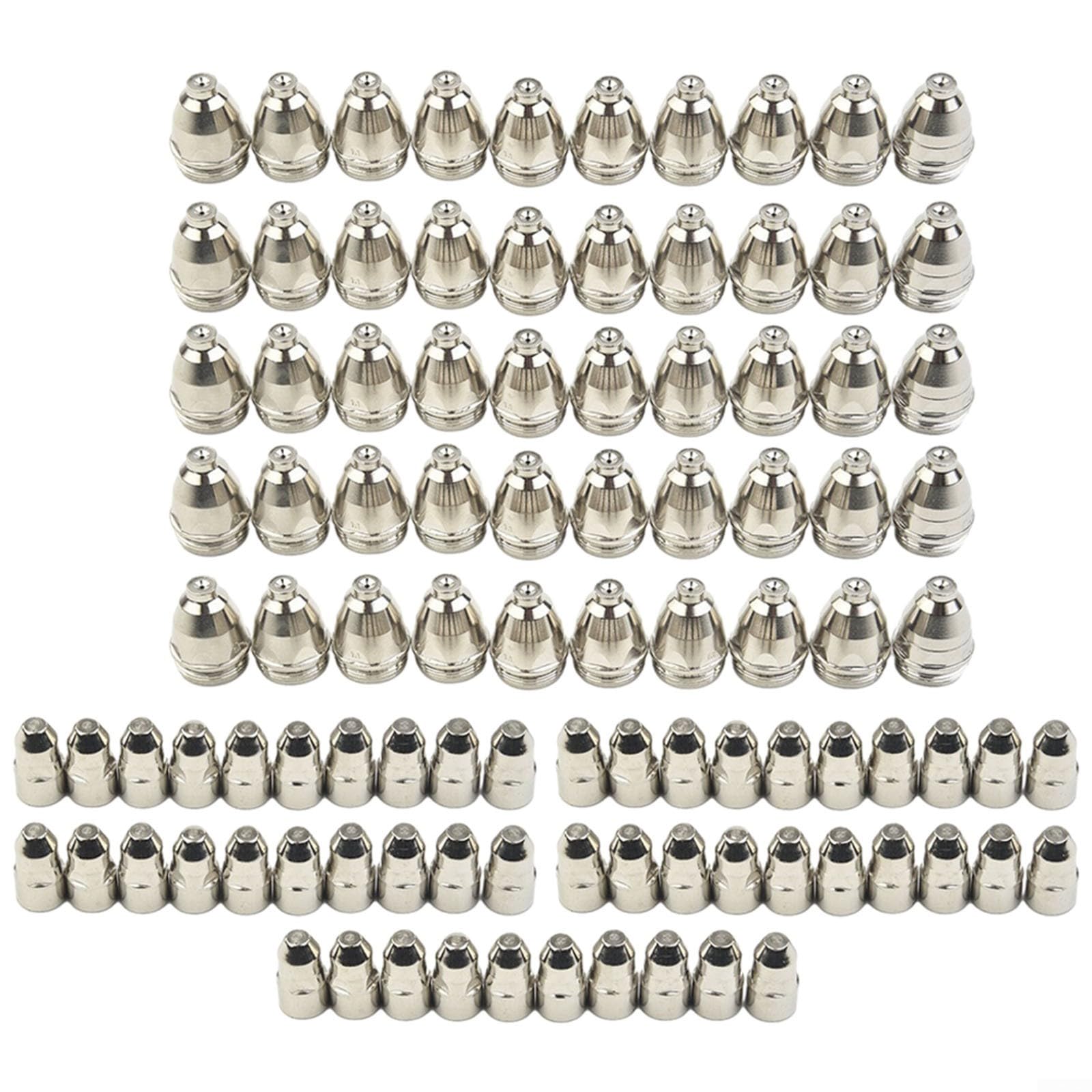 Boquilla de corte de plasma, 50 boquillas + 50 electrodos para cortador P-80, punta de plasma de aire de 0,5 mm, juego de consumibles de antorcha (1,1 mm)