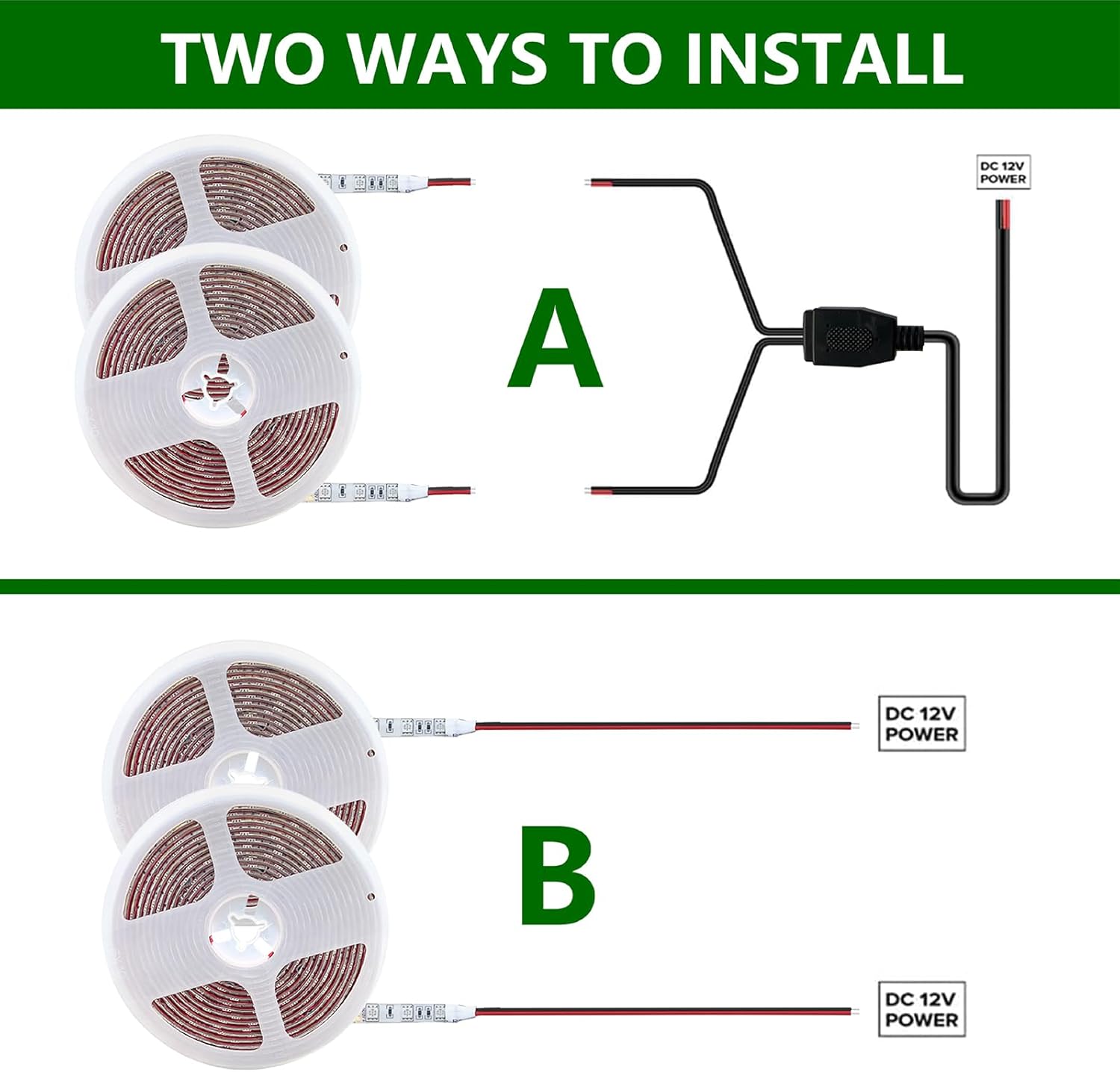 40FT Boat LED Strip Lights 12V Waterproof, Marine LED Strip Lights for Pontoon, Ideal as Under Gunnel Lights, Deck Light, Boat Interior Light for Kayak, Jon Boat and Fishing Boats (Green)