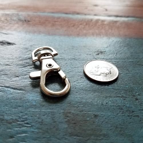 Miniatura 4 de Specialist ID - Lote de 50 ganchos de metal de alta calidad con pinza de gatillo y anillo giratorio en D de 1,5 pulgadas (plateado)