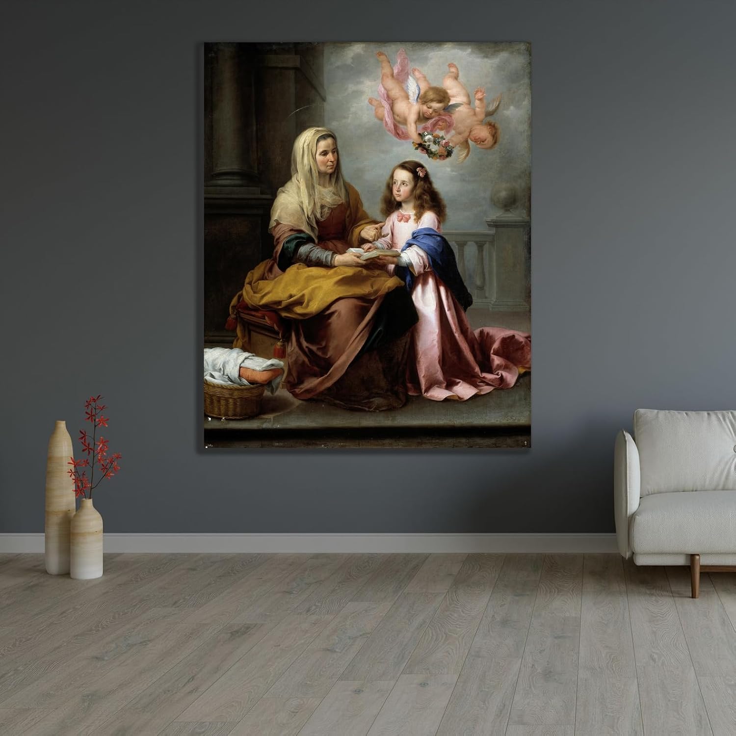 ArtDirect Education Of The Virgin (C.1655) Unframed Art Print Giclee Poster by Bartolomé Estebán Murillo - Ready for Framing with Customization Sizes 8x10, 11x14, 16x20, 24x30, 36x45 and 48x59 inches