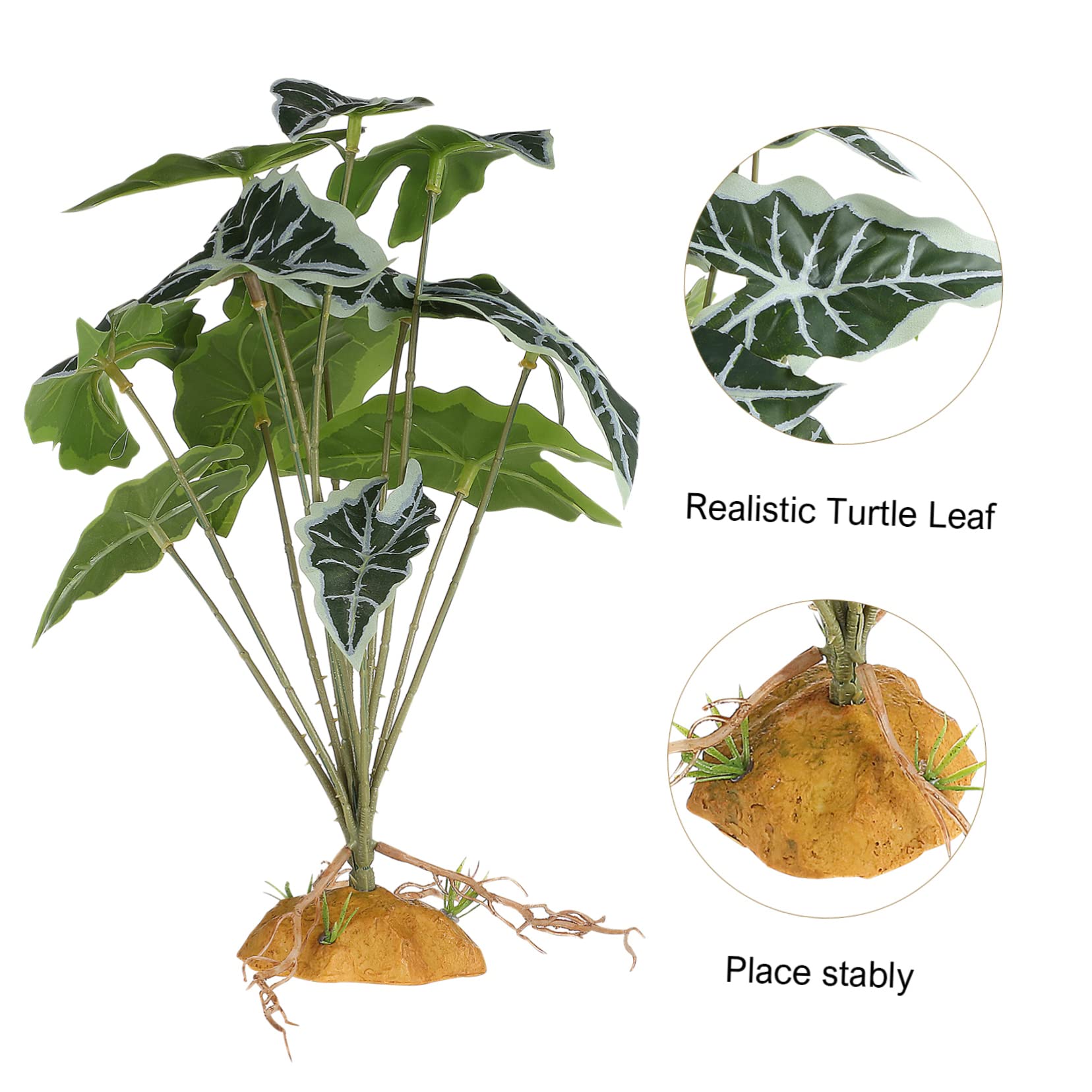 DOITOOL 4 Piezas Plantas de imitación Decoraciones de Peces para Tanque Accesorios para acuarios de Reptiles Plantas Artificiales Accesorios para peceras Plantas de vivero