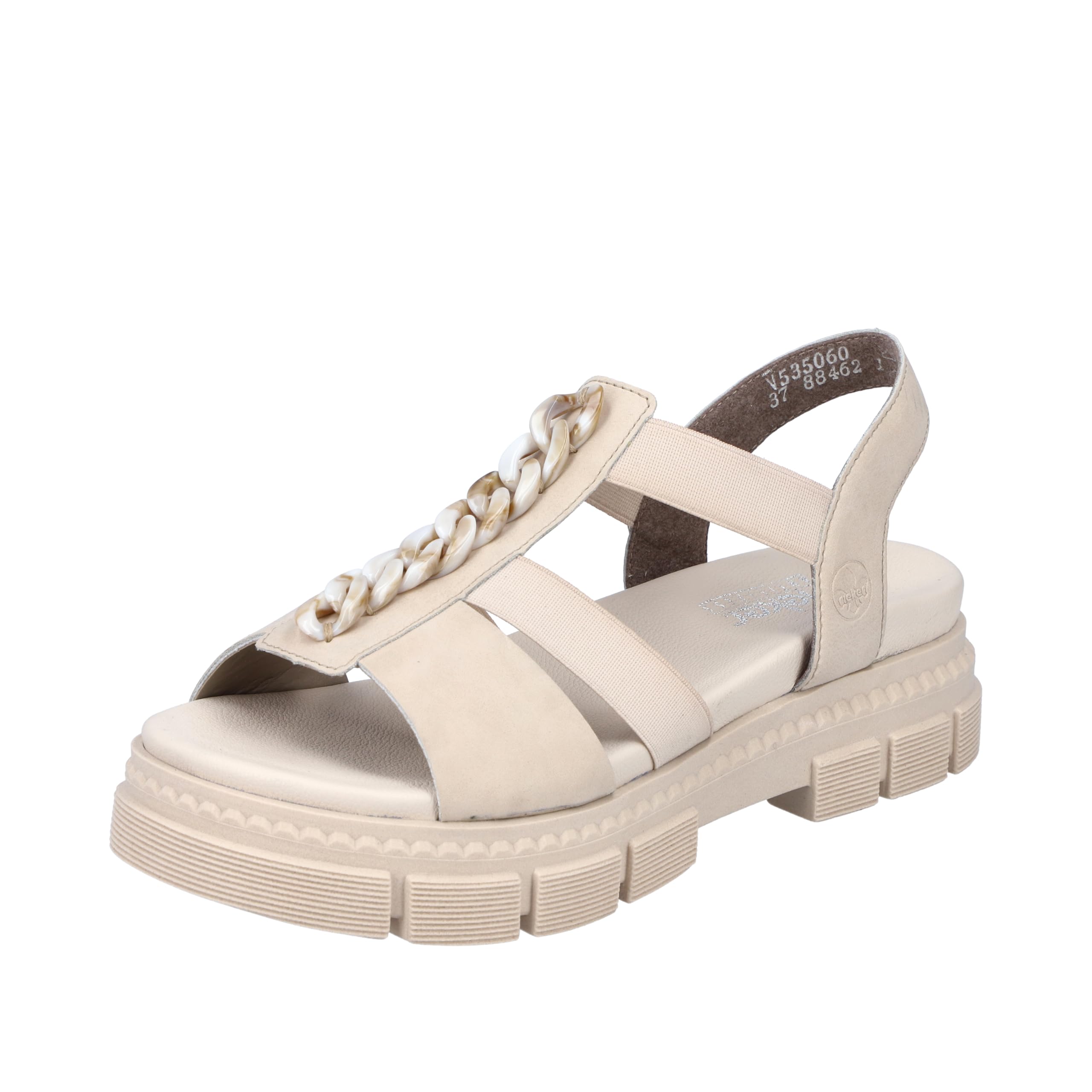 Rieker Women's V5350 Sandals, beige, 8 UK