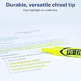 Avery® Hi-Liter Desk Style Highlighters, Chisel Point, Fluorescent Yellow, Box of 36 Highlighters – view 3
