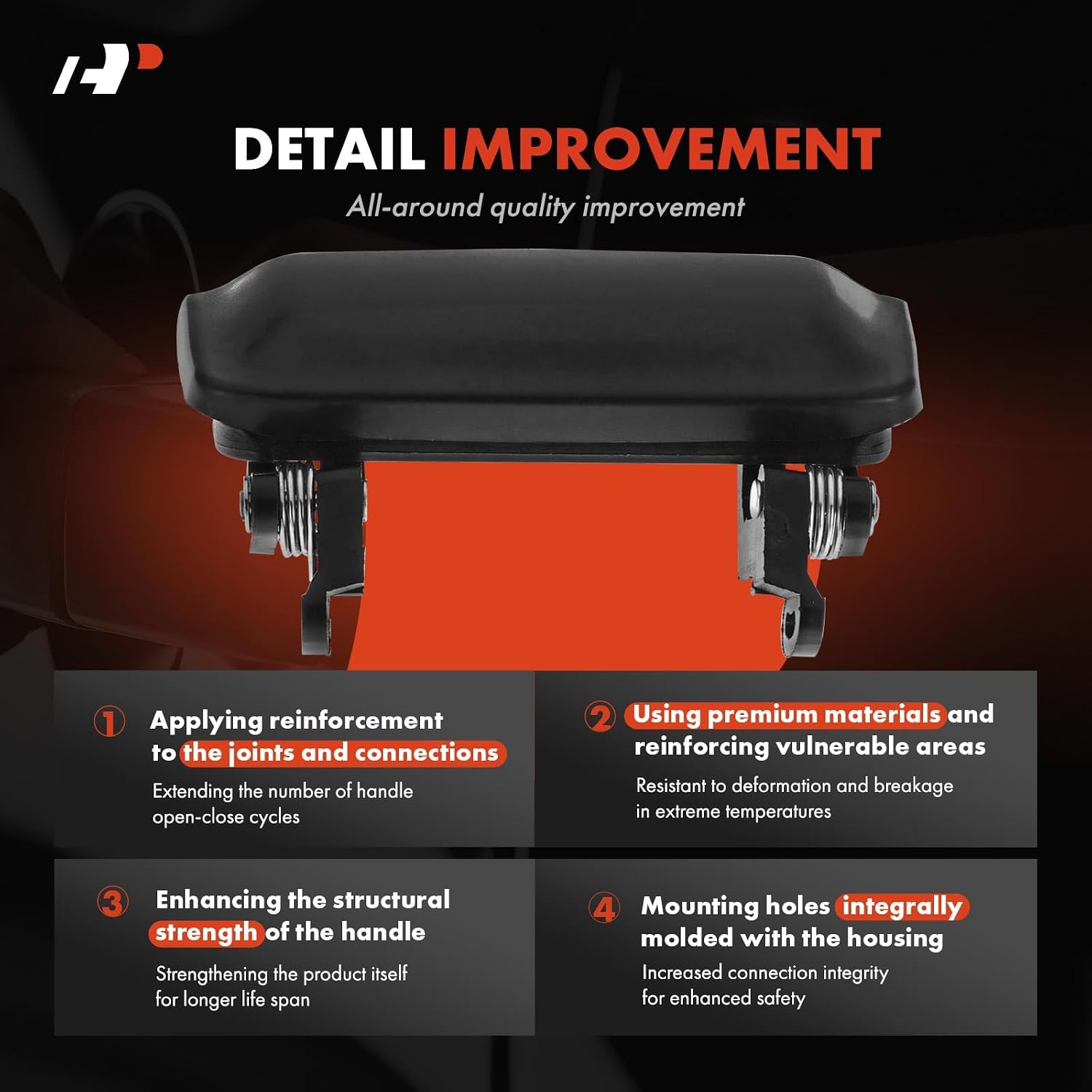 A-Premium Front or Rear Side Exterior Door Handle Compatible with Ford Explorer 1998-2001, Explorer Sport 2001-2003, Explorer Sport Trac 2001-2005 & Mercury Mountaineer 1998-2001, Smooth Black