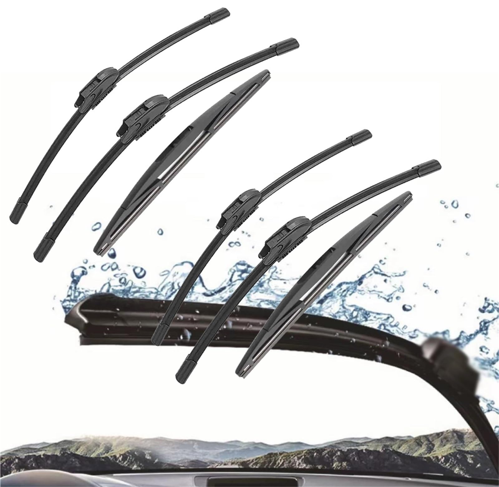 Pare-brise net sans traces grâce aux essuie-glaces Chery Arrizo M7 2015-2018