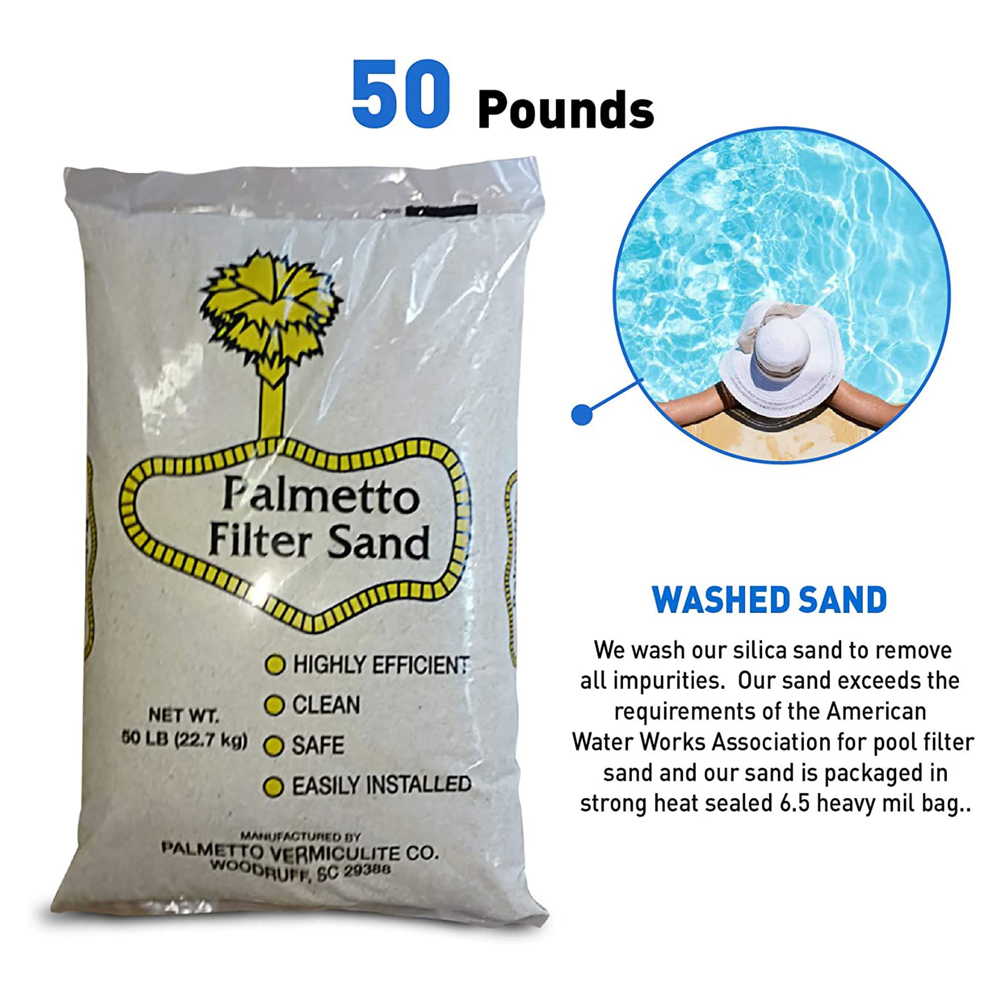 Snapklik.com : Swimming Pool Filter Sand, 50 Lb Bag Natural Silica For ...