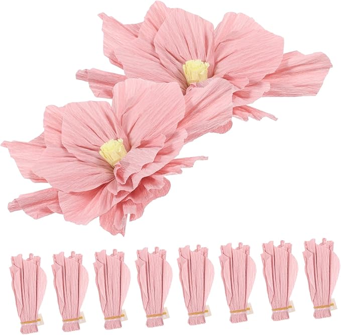 10pcs Artificial Crepe Tissue Flowers Wedding Bridal Baby
