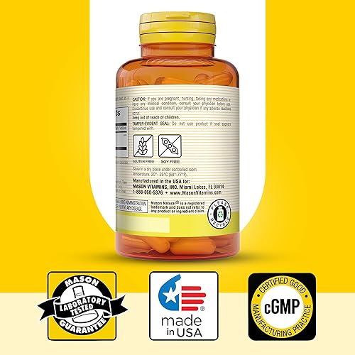 Miniatura 6 de MASON NATURAL Hierba entera jengibre 500 mg, suministro de 2 meses, suplemento herbario natural, 60 cápsulas