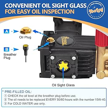 Amazon.co.jp: TOOLCY 1インチシャフト水平高圧洗浄機ポンプ