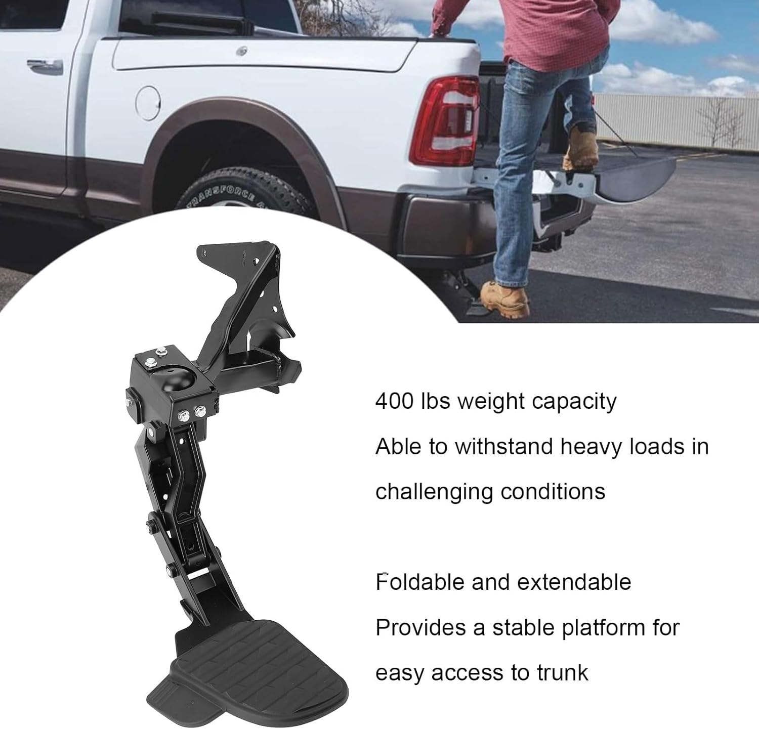 リアベッドステップ格納式バンパーステップ82215289ABアルミニウム格納式リアトラックテールゲートベッドステップ交換1500 d