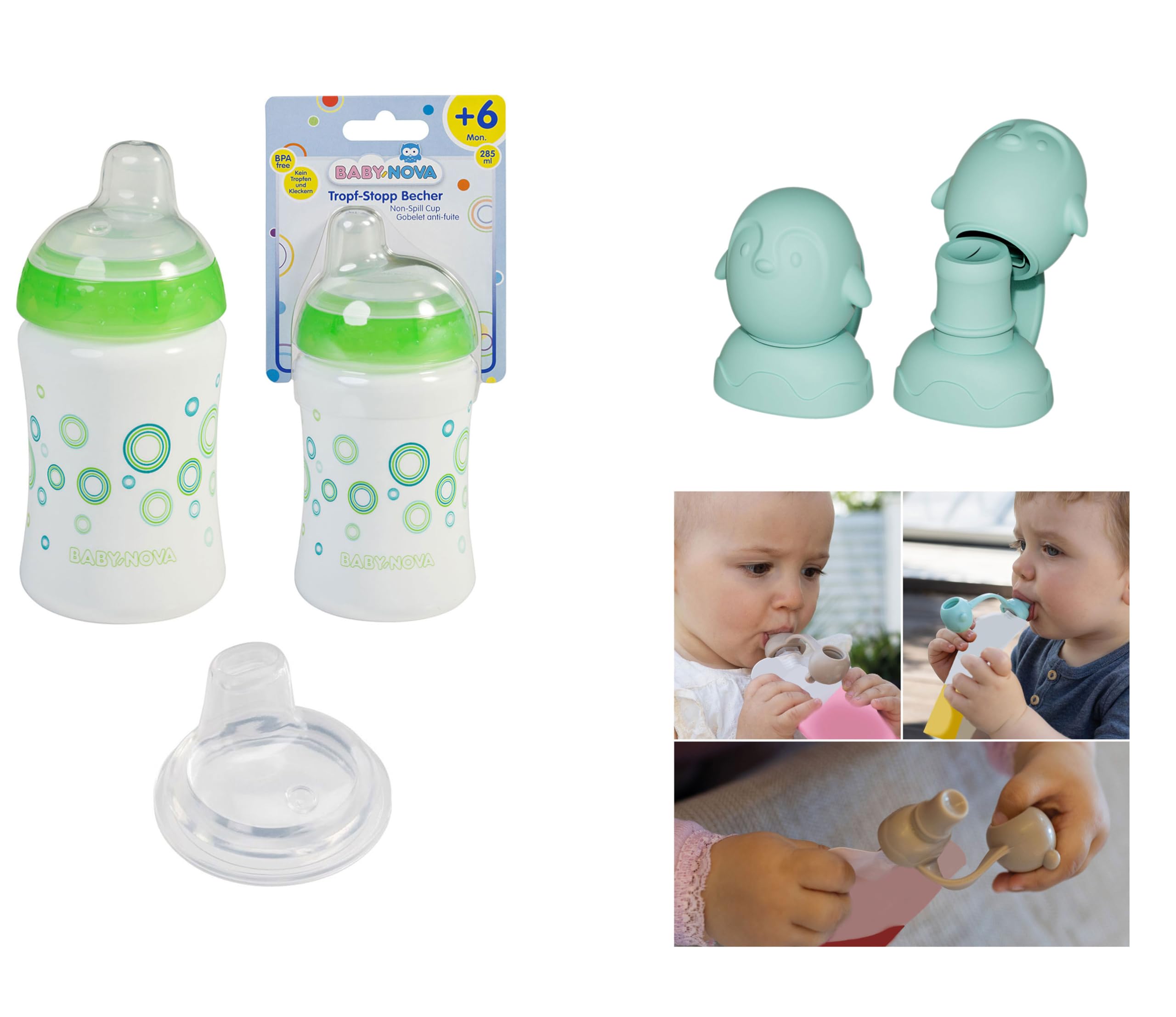 VIP Geschenk zur Geburt Geschenkkorb Taufgeschenk im Trittschemel (Grün - Unisex)