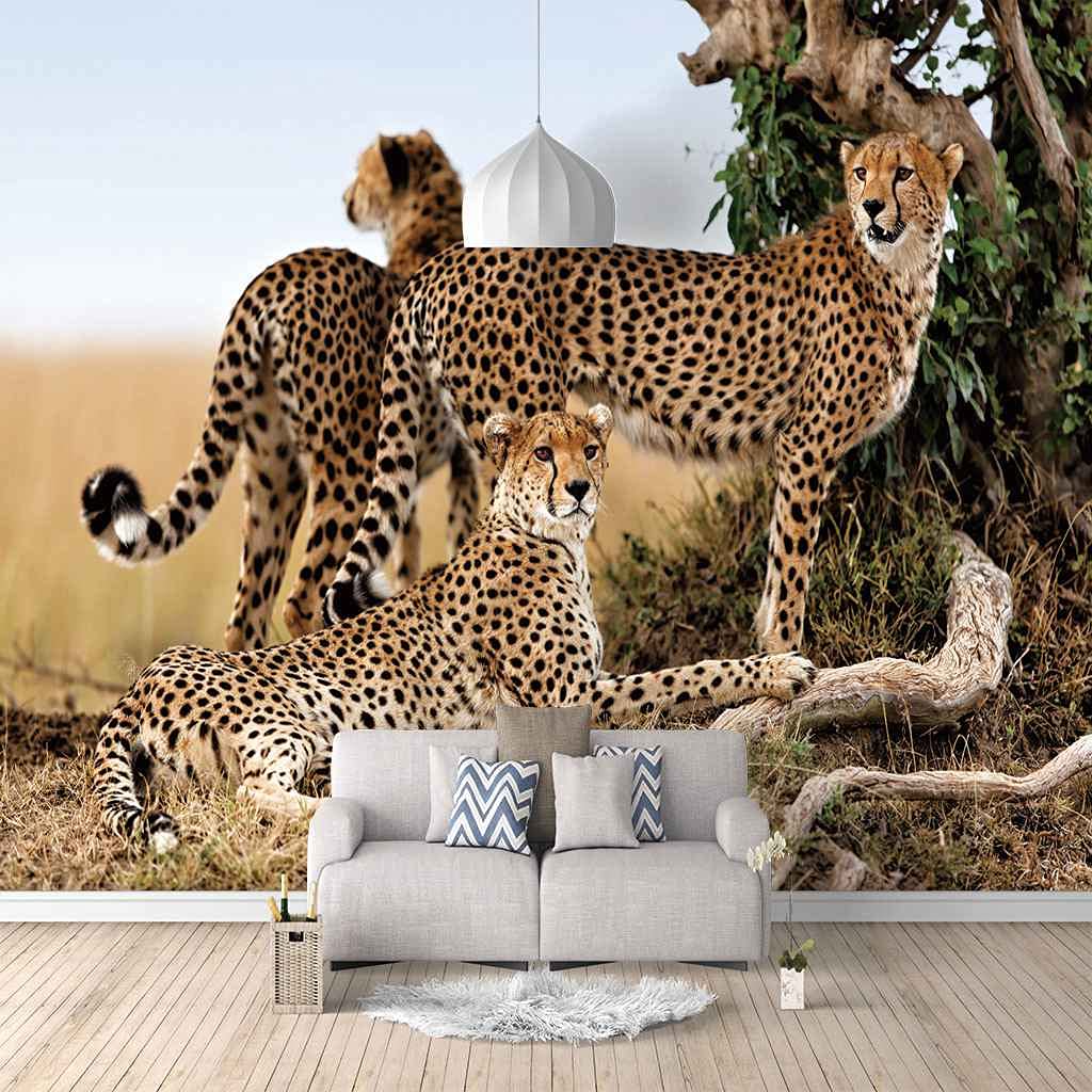 Poster géant léopard pour salon et décoration murale de chambre